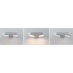 LED-ulkoseinävalaisin Paulmann Silma 2-osainen 280x176mm 3000K 2x5.5/2x0.7W 2x600lm hämäräohjattu liiketunnistin IR antrasiitti