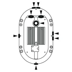 LED-ulkoseinävalaisin Airam Cestus Horizontal Eye 20W/840 165x270x110 mm IP65 antrasiitti/opaali