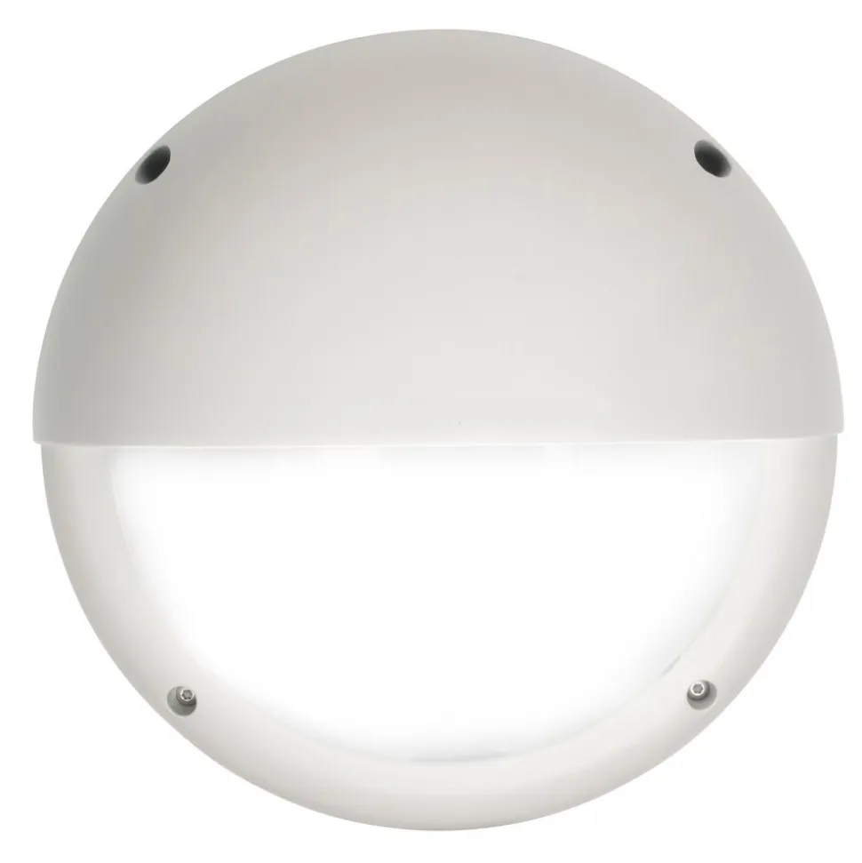 LED-ulkoseinävalaisin Airam Cestus Round Eye max 100W E27 Ø261x150 mm IP65 valkoinen/opaali