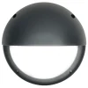LED-ulkoseinävalaisin Airam Cestus Round Eye, 20W/840, Ø261x150mm, IP65, antrasiitti/opaali