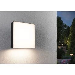 LED-ulkoseinävalaisin aurinkokennolla Paulmann Azalena, IP44, 3000K, liiketunnistin, antrasiitti