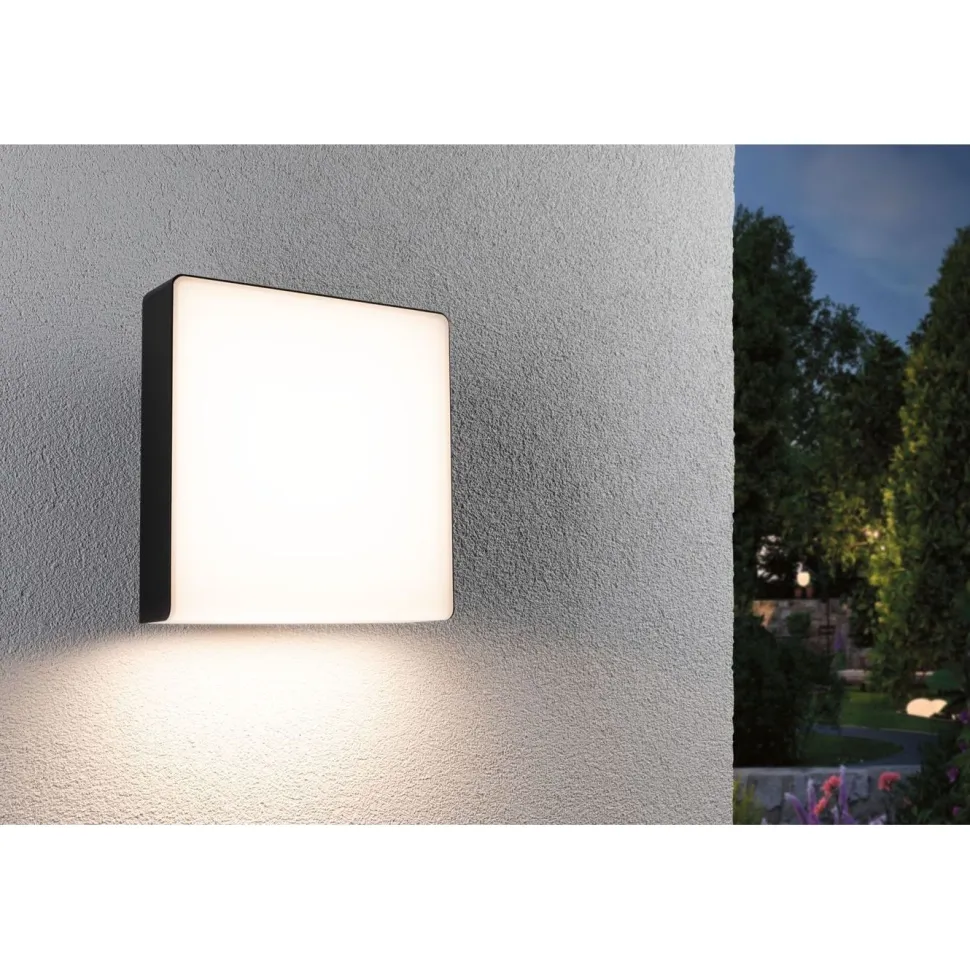 LED-ulkoseinävalaisin aurinkokennolla Paulmann Azalena, IP44, 3000K, liiketunnistin, antrasiitti