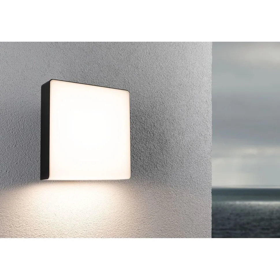 LED-ulkoseinävalaisin aurinkokennolla Paulmann Azalena, IP44, 3000K, liiketunnistin, antrasiitti