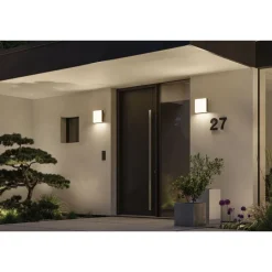 LED-ulkoseinävalaisin aurinkokennolla Paulmann Azalena, IP44, 3000K, liiketunnistin, antrasiitti