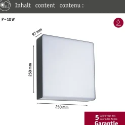 LED-ulkoseinävalaisin aurinkokennolla Paulmann Azalena, IP44, 3000K, liiketunnistin, antrasiitti