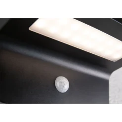 LED-ulkoseinävalaisin aurinkokennolla Paulmann Cyrus, IP44, 3000K, liiketunnistin, antrasiitti