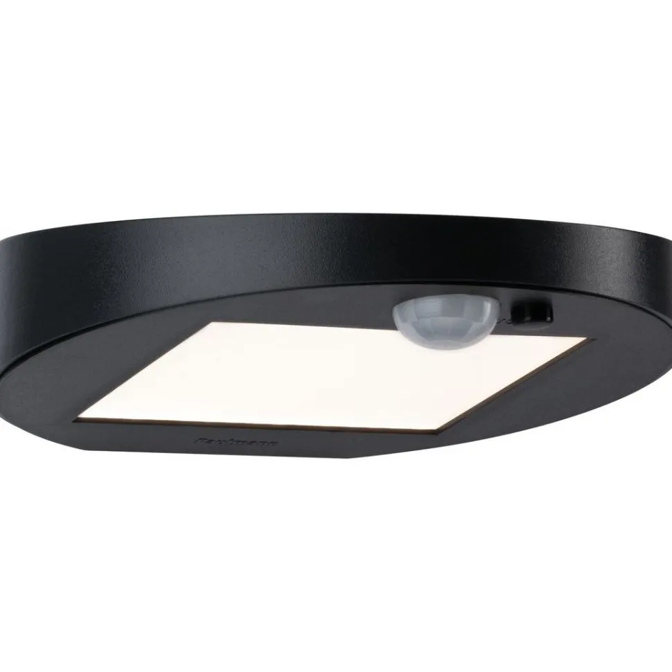 LED-ulkoseinävalaisin aurinkokennolla Paulmann Ryse, IP44, 3000K, liiketunnistin, antrasiitti