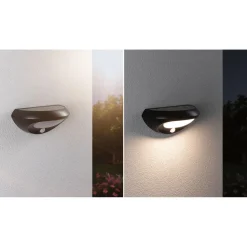 LED-ulkoseinävalaisin aurinkokennolla Paulmann Sorova, IP44, 3000K, antrasiitti