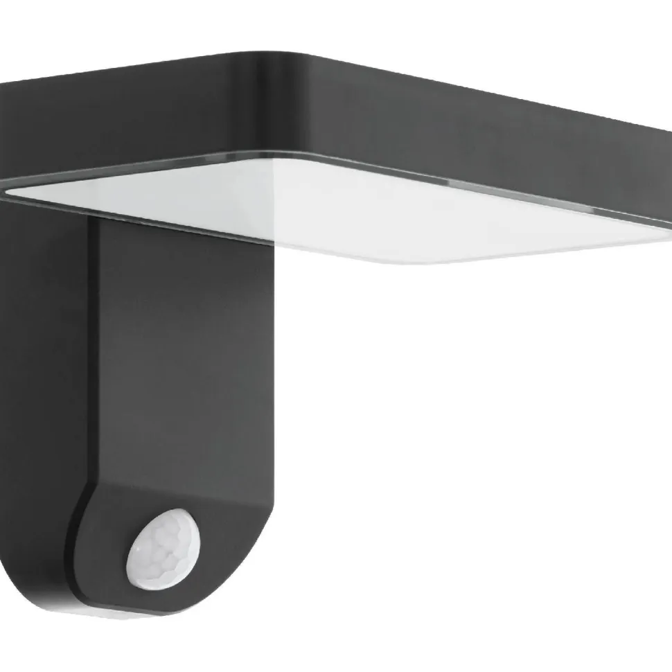 LED-ulkoseinävalaisin Eglo Pastion liiketunnistimella aurinkokenno musta