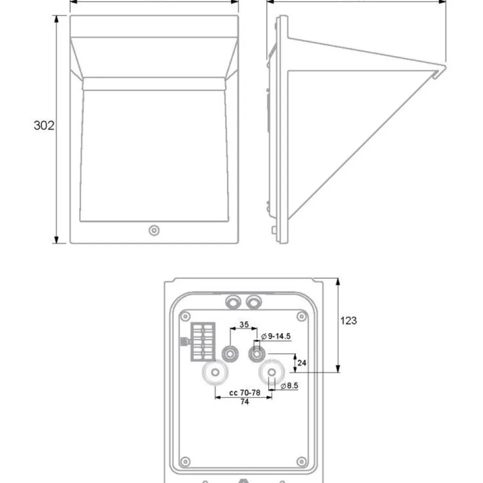 LED-ulkoseinävalaisin Ensto AVR8 eWay IP44 9W/830 valkoinen polykarbonaattikuvulla
