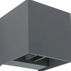 LED-ulkoseinävalaisin Globo Veronika, 10x10x10cm, 3000K, puunvärinen