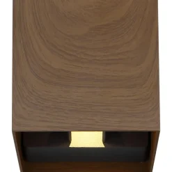 LED-ulkoseinävalaisin Globo Veronika, 10x10x10cm, 3000K, puunvärinen