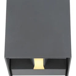 LED-ulkoseinävalaisin Globo Veronika, 10x10x10cm, 3000K, puunvärinen