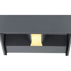 LED-ulkoseinävalaisin Globo Veronika, 10x10x10cm, 3000K, puunvärinen