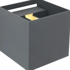 LED-ulkoseinävalaisin Globo Veronika, 10x10x10cm, 3000K, puunvärinen