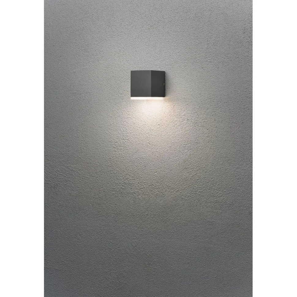 LED-ulkoseinävalaisin Konstsmide Monza 80x92x97 mm 6 W antrasiitinharmaa