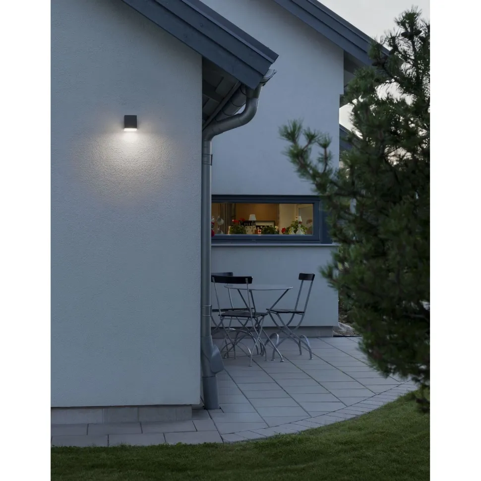 LED-ulkoseinävalaisin Konstsmide Monza 80x92x97 mm 6 W antrasiitinharmaa