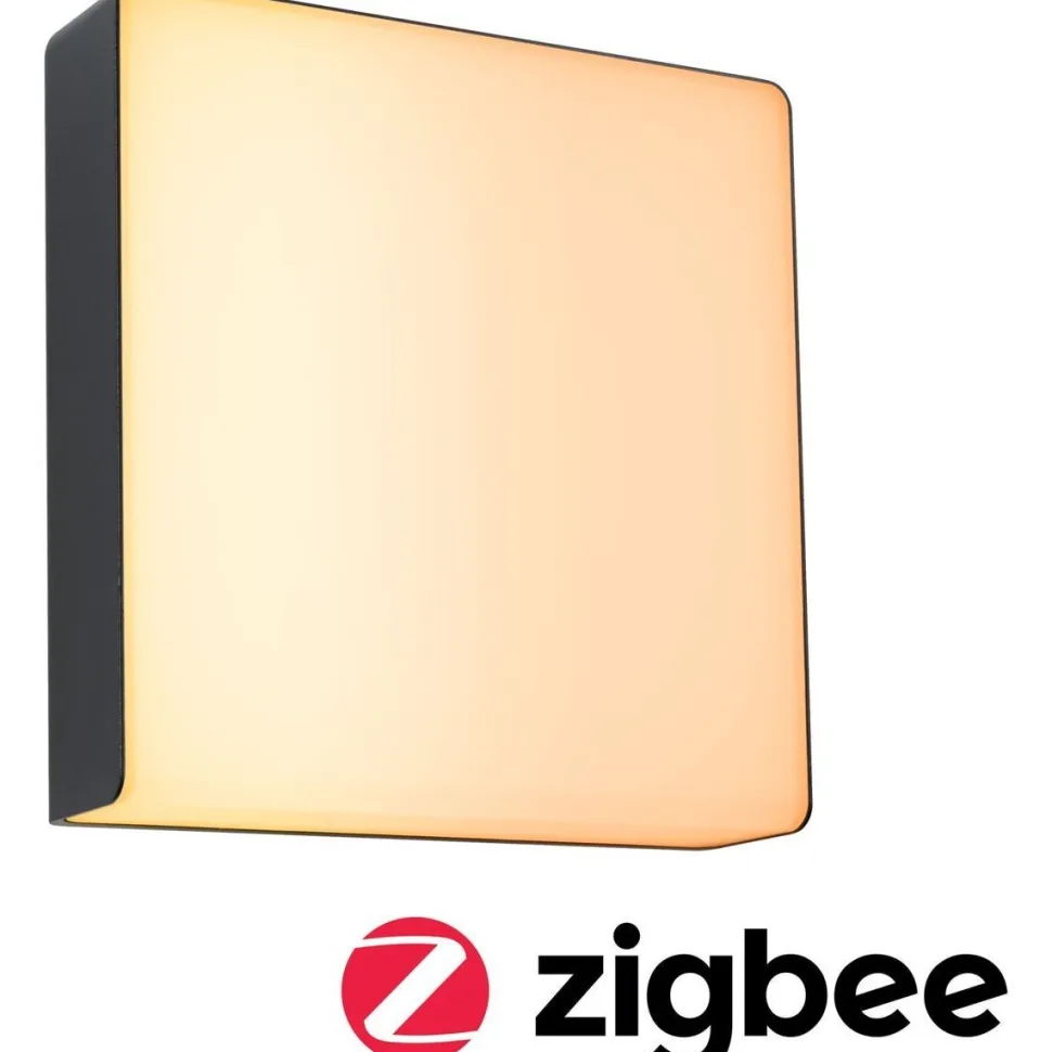 LED-ulkoseinävalaisin liiketunnistimella Paulmann Azalena, Smart Home Zigbee 3.0, IP44, säädettävä värilämpötila, antrasiitti