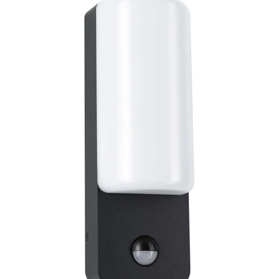 LED-ulkoseinävalaisin liiketunnistimella Paulmann Bonnie, IP44, 2200-3000K, antrasiitti