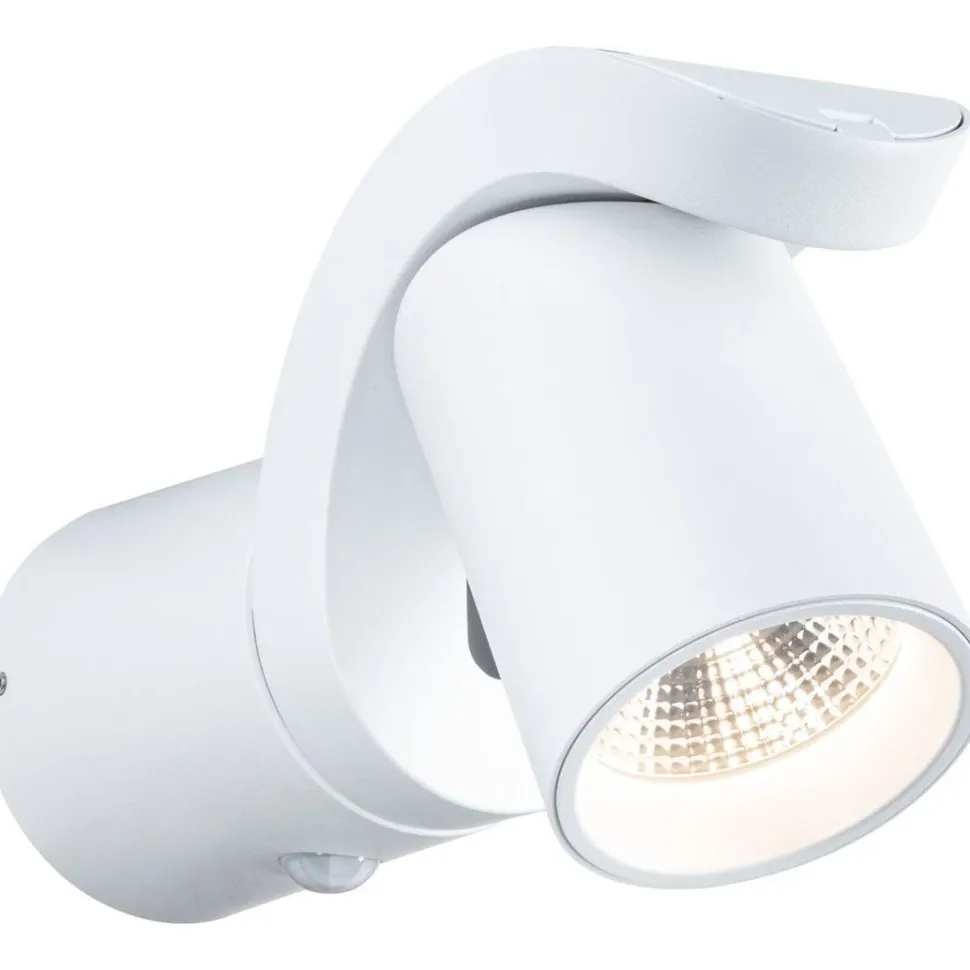 LED-ulkoseinävalaisin liiketunnistimella Paulmann Cuff, IP44, 3000K, korroosionkestävä, antrasiitti