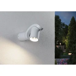 LED-ulkoseinävalaisin liiketunnistimella Paulmann Cuff, IP44, 3000K, korroosionkestävä, antrasiitti