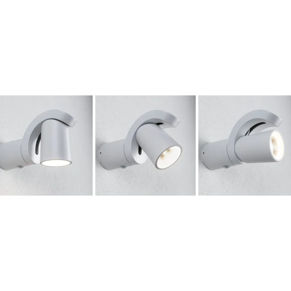 LED-ulkoseinävalaisin liiketunnistimella Paulmann Cuff, IP44, 3000K, korroosionkestävä, antrasiitti