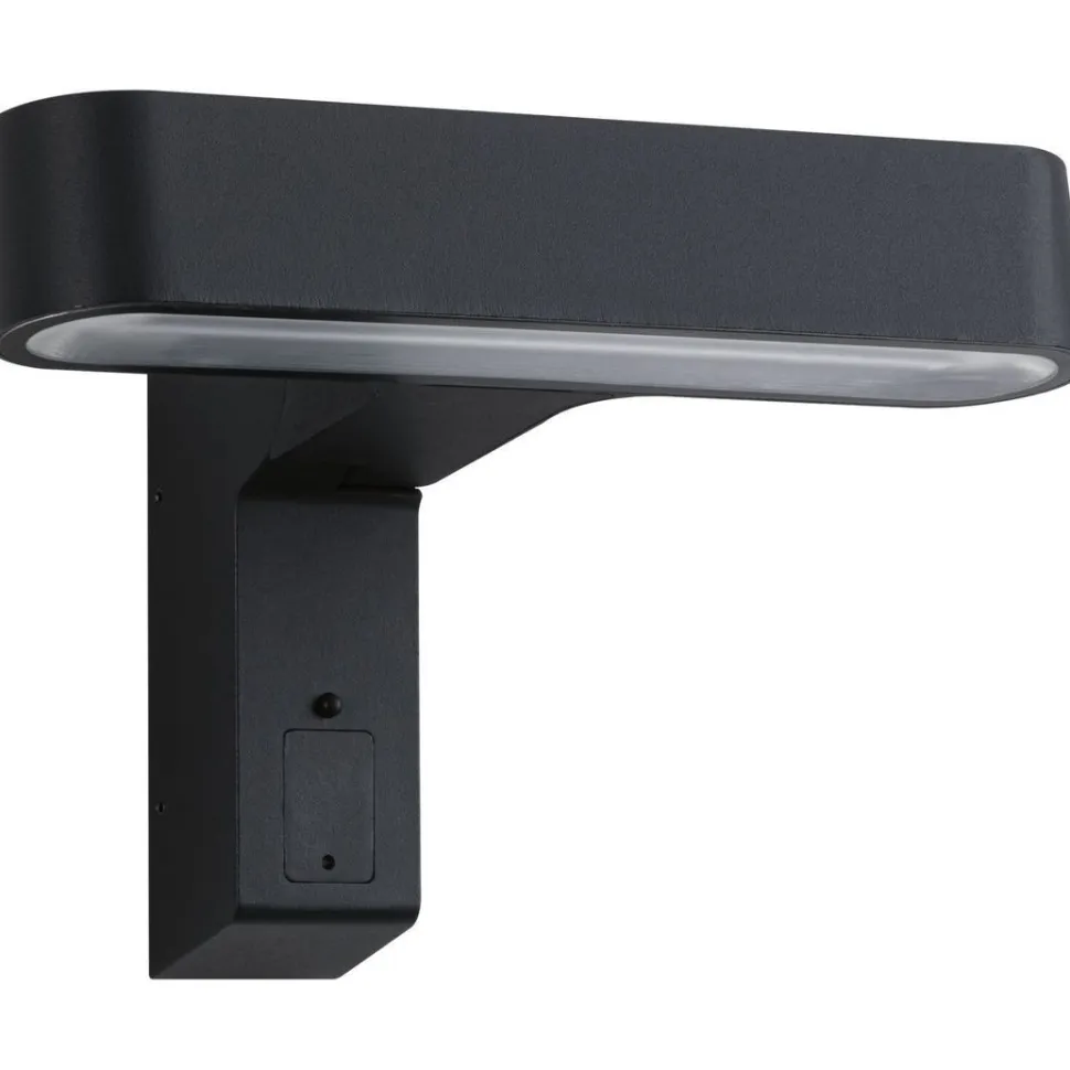 LED-ulkoseinävalaisin liiketunnistimella Paulmann Ito Horizontal, IP44, 3000K, antrasiitti