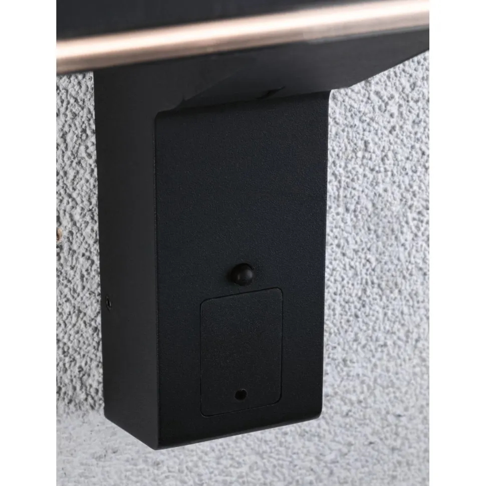 LED-ulkoseinävalaisin liiketunnistimella Paulmann Ito Horizontal, IP44, 3000K, antrasiitti