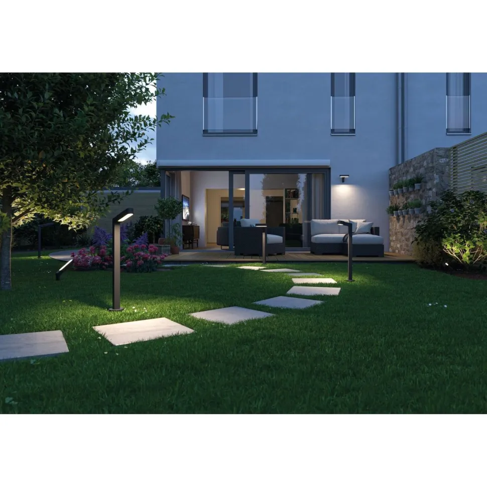 LED-ulkoseinävalaisin liiketunnistimella Paulmann Ito Horizontal, IP44, 3000K, antrasiitti