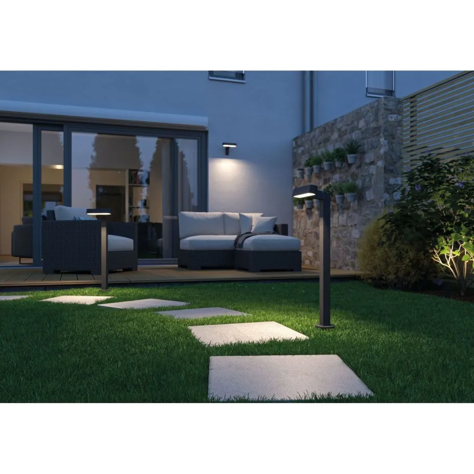 LED-ulkoseinävalaisin liiketunnistimella Paulmann Ito Horizontal, IP44, 3000K, antrasiitti