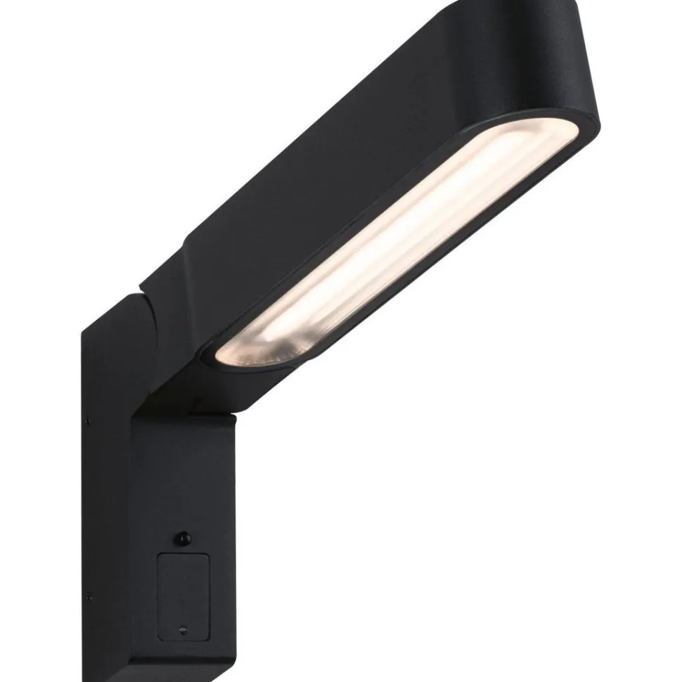 LED-ulkoseinävalaisin liiketunnistimella Paulmann Ito Vertical, IP44, 3000K, antrasiitti