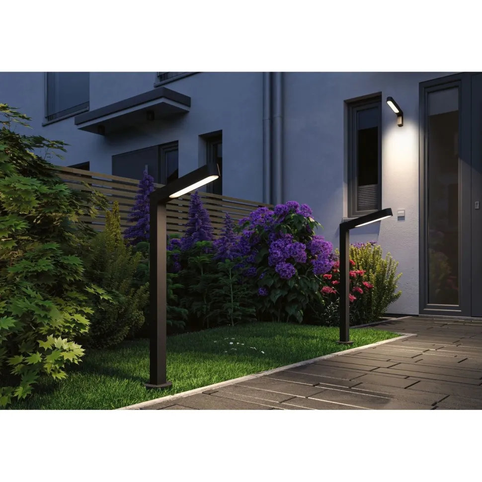 LED-ulkoseinävalaisin liiketunnistimella Paulmann Ito Vertical, IP44, 3000K, antrasiitti
