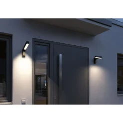 LED-ulkoseinävalaisin liiketunnistimella Paulmann Ito Vertical, IP44, 3000K, antrasiitti