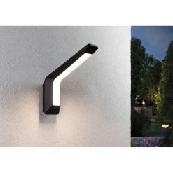 LED-ulkoseinävalaisin liiketunnistimella Paulmann Merano, IP44, 3000K, korroosionkestävä, antrasiitti