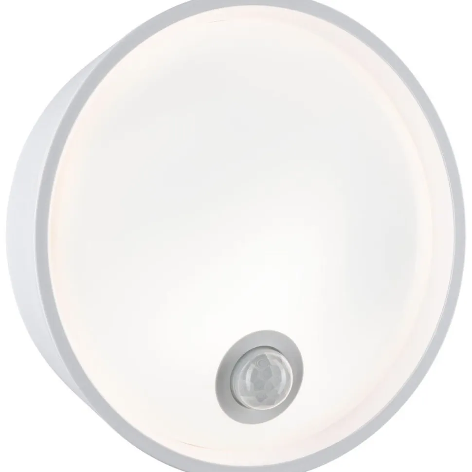 LED-ulkoseinävalaisin liiketunnistimella Paulmann Platomo, IP44, 18cm, 3000K, korroosionkestävä, musta