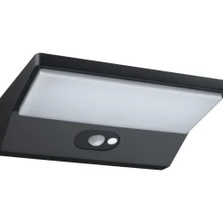 LED-ulkoseinävalaisin liiketunnistimella Paulmann Ronea, IP44, 18x25cm, 7.4W, 3000K, tummanharmaa