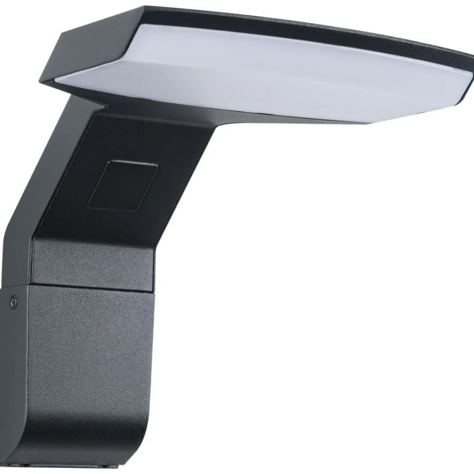 LED-ulkoseinävalaisin liiketunnistimella Paulmann Zenera, IP44, 3000K, korroosionkestävä, antrasiitti