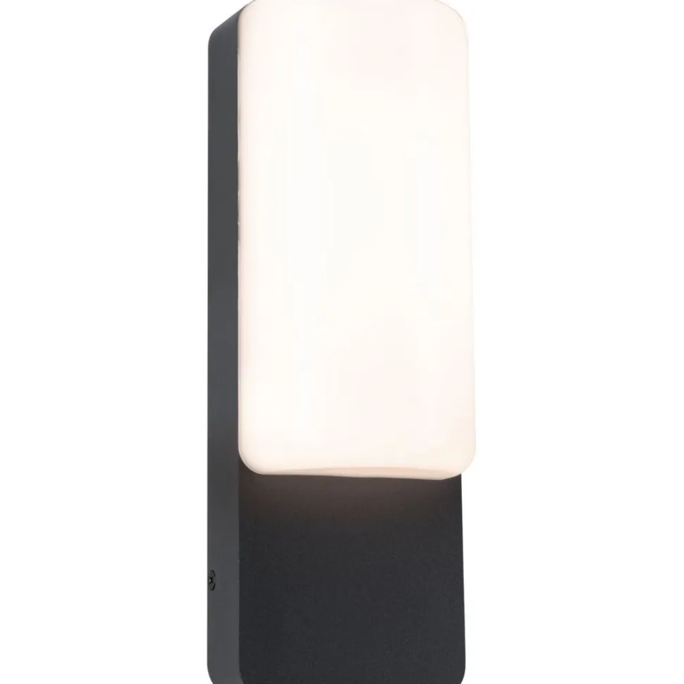 LED-ulkoseinävalaisin Paulmann Bonnie, IP44, 3000K, antrasiitti