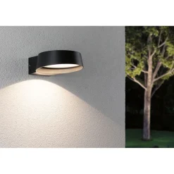 LED-ulkoseinävalaisin Paulmann Capea Grand, IP44, 3000K, antrasiitti