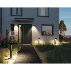 LED-ulkoseinävalaisin Paulmann Capea Grand, IP44, 3000K, antrasiitti