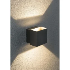 LED-ulkoseinävalaisin Paulmann Cybo Square, IP65, 10x10cm, 2700K, valkoinen
