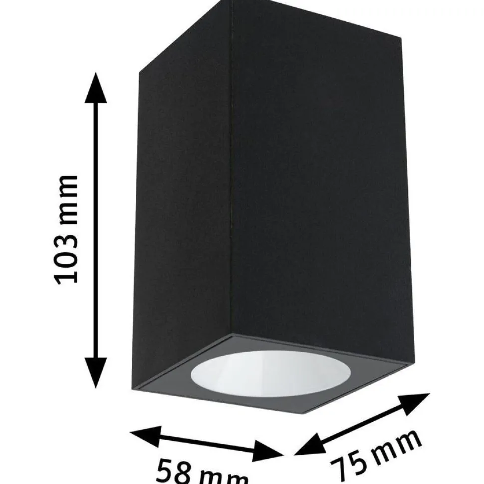 LED-ulkoseinävalaisin Paulmann Flame, IP44, 2200K, antrasiitti