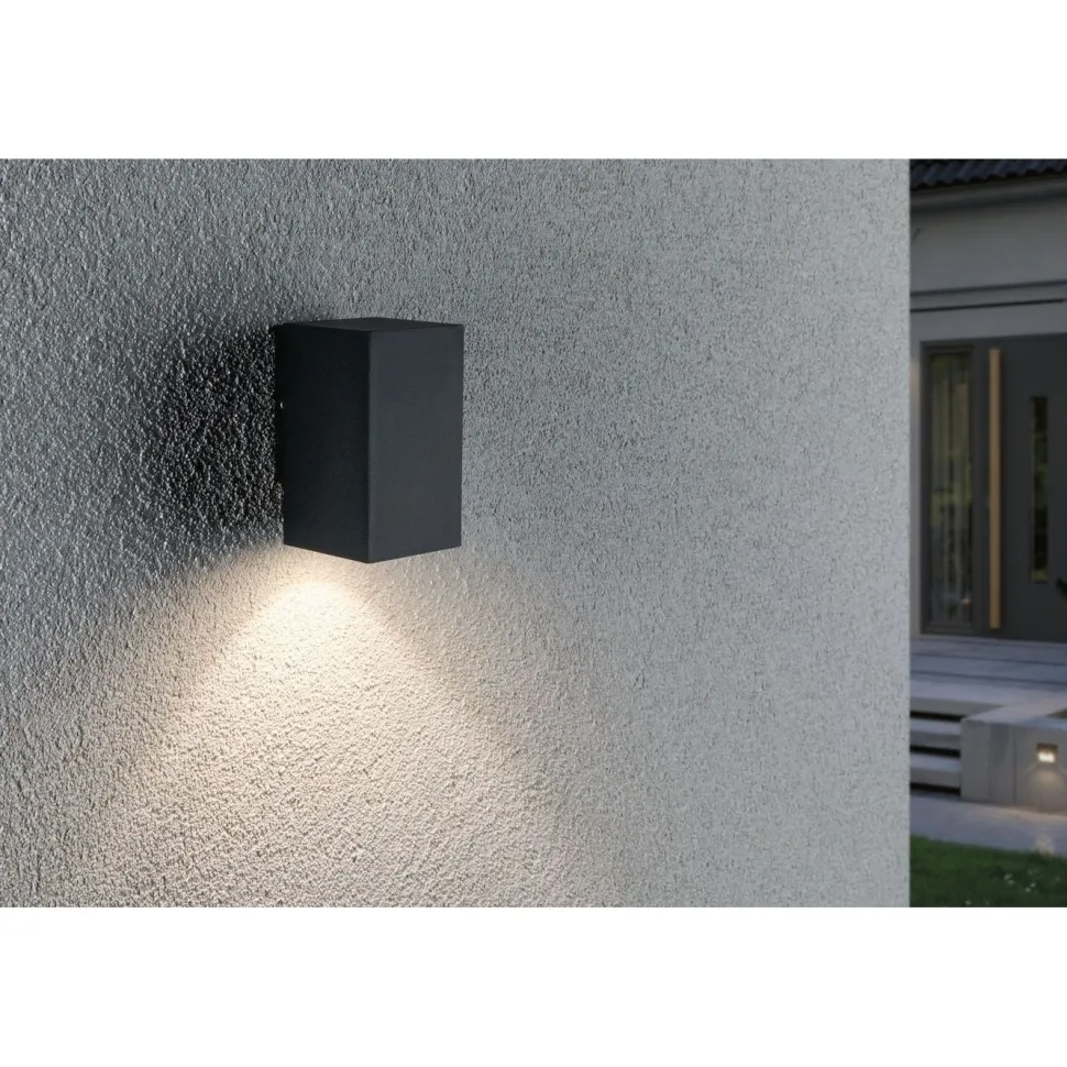 LED-ulkoseinävalaisin Paulmann Flame, IP44, 58x75mm, 3000K, 3.8W, 320lm, antrasiitti
