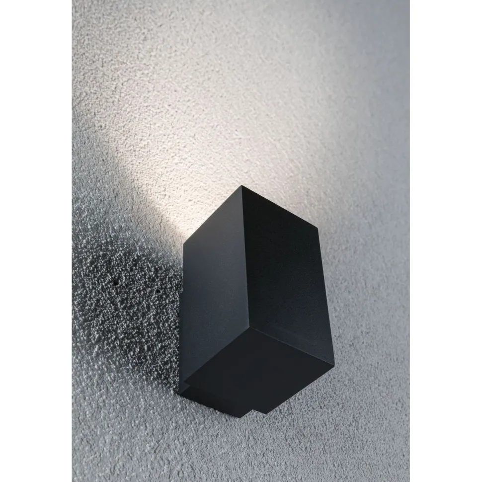 LED-ulkoseinävalaisin Paulmann Flame, IP44, 58x75mm, 3000K, 3.8W, 320lm, antrasiitti