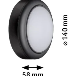 LED-ulkoseinävalaisin Paulmann, IP44, 140mm, 3000K, 8W, 560lm, harmaa