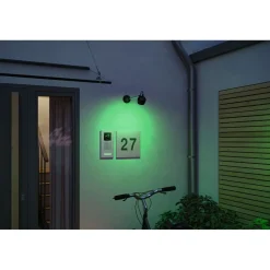 LED-ulkoseinävalaisin Paulmann Kikolo, Smart Home Zigbee 3.0, IP65, 90mm, RGBW+, antrasiitti