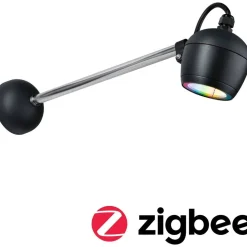 LED-ulkoseinävalaisin Paulmann Kikolo, Smart Home Zigbee 3.0, IP65, 90mm, RGBW+, antrasiitti
