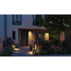 LED-ulkoseinävalaisin Paulmann Kimu, IP44, 80mm, 2200K, antrasiitti