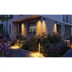 LED-ulkoseinävalaisin Paulmann Kimu, IP44, 80mm, 2200K, antrasiitti