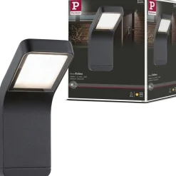 LED-ulkoseinävalaisin Paulmann Kulma, IP44, 3000K, korroosionkestävä, antrasiitti